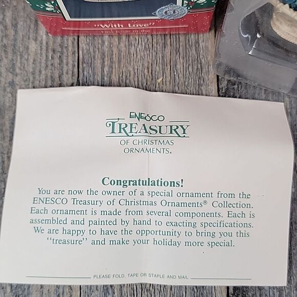 Vintage " With Love " Miniature Christmas ornament by Enesco - Picture 7 of 7